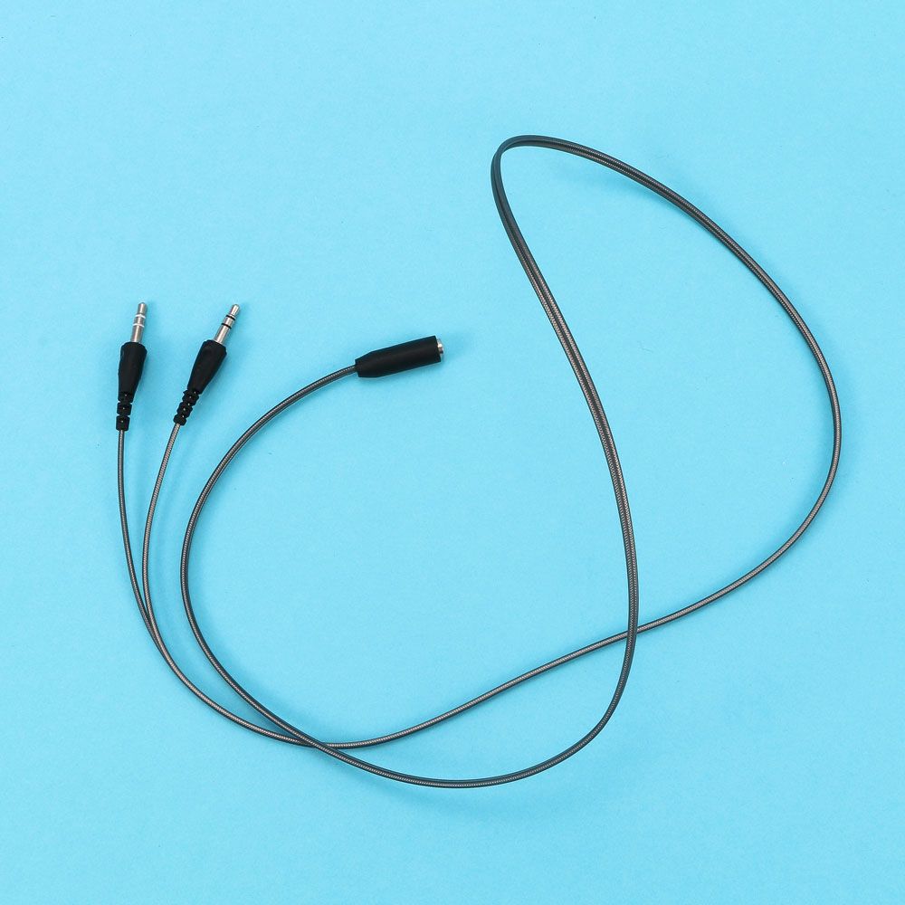 Audio Splitter Y - 1M 3.5mmメス-2.5mmオス PCアダプター Yスプリッター ヘッドセット ヘッドホン