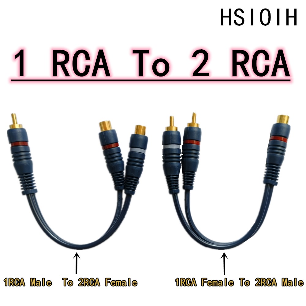 Audio Splitter Y - ラインクーパーワイヤー 2 RCA メス - 1