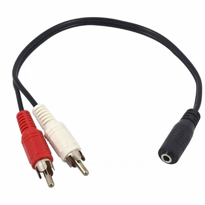 Cable Extension 3.5 - ヘッドフォン用オーディオソケットコネクタ,3.5mm,RCA,メスジャック,ステレオケーブル,Yプラグ,2つのオスアダプター