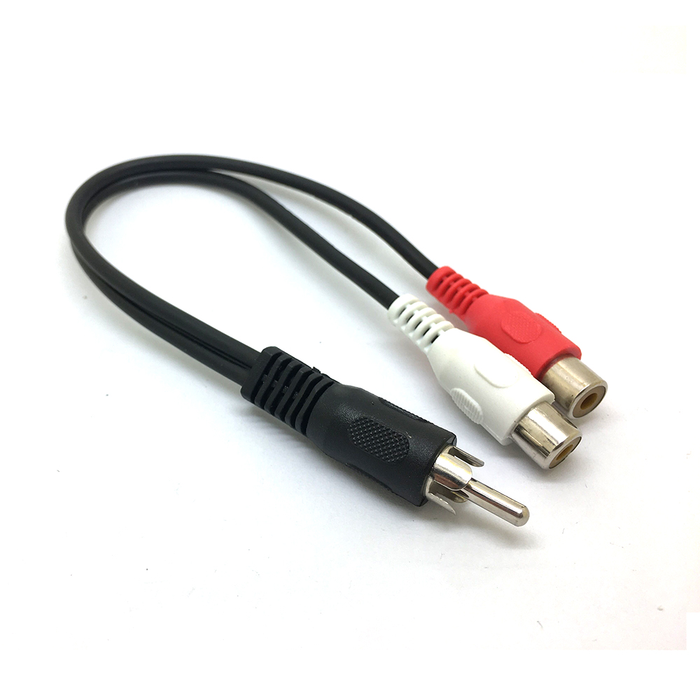 1 RCA オスモノラル - 2 RCA メスステレオオーデ - Audio Splitter Y のレビューと価格